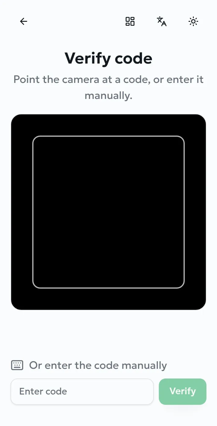 Scanning screen