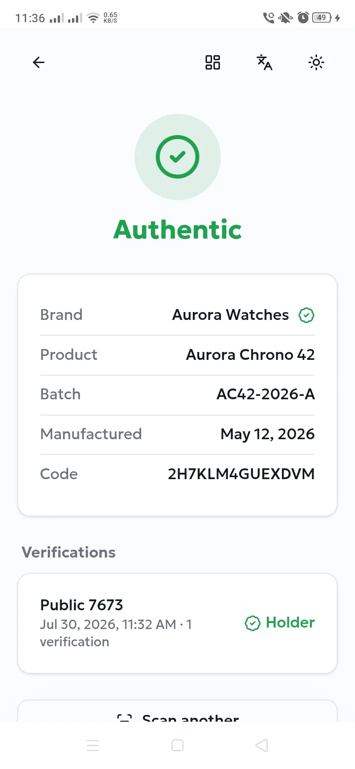Authentic verdict